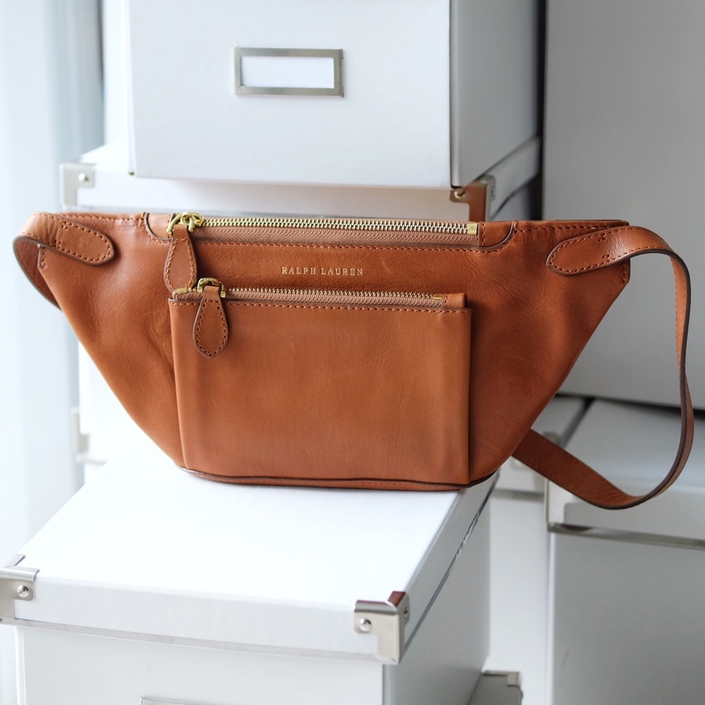 Ralph Lauren Grain Calfskin Belt Bag Fanny Pack